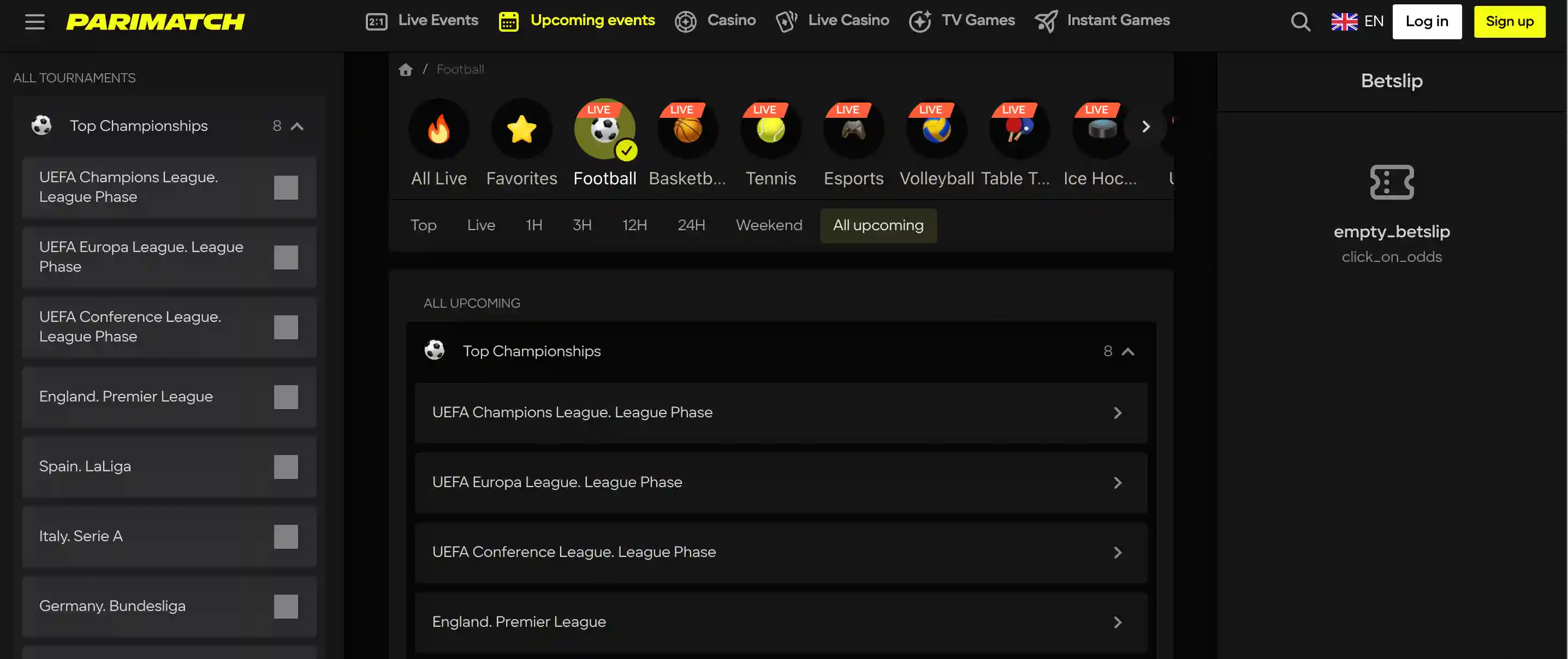 Parimatch apuestas online